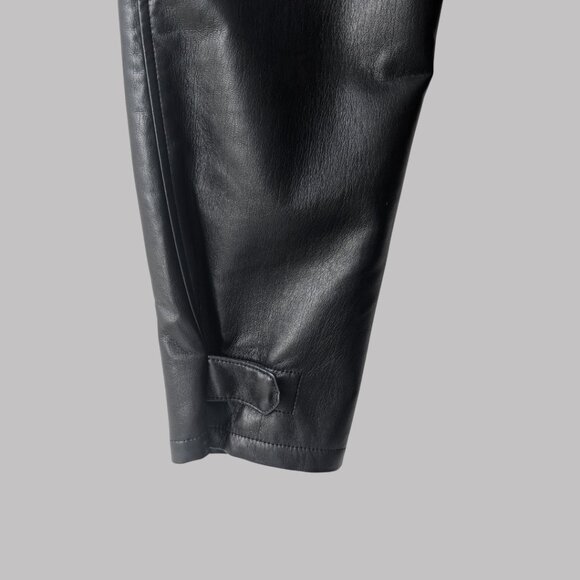 WILFRED Black Faux-Leather Cargo Pants - Picture 2 of 2